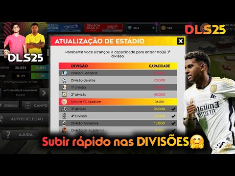 SAIU! DLS 25 - como subir de DIVISÕES e ganhar muitas MOEDAS?