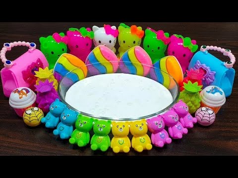 Mixing homemade slime with clay heart slime | Satisfying slime videos | Alex slime !!!