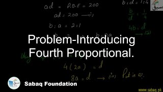 Problem on Fourth Proportional