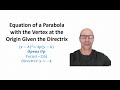 Understanding Parabolas: Focus and Directrix