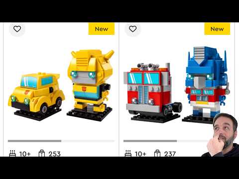 LEGO Transformers G1 Optimus Prime & Bumblebee BrickHeadz reveals & thoughts! 40803 40804