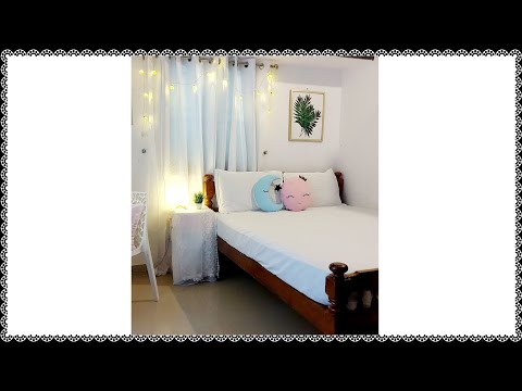 Korean inspired Bedroom makeover malayalam, white bedroom makeover