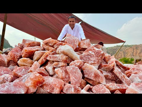 How They Mine Tons of Himalayan Salt Deep Inside Mountain | Himalayan Salt Mining | Pink Salt Mine
