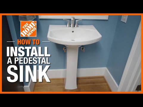 How To Install A Pedestal Sink - How To Secure Bathroom Sink