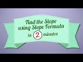Mastering the Slope Formula in 2 Minutes