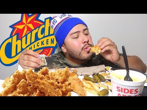 MUKBANG CHURCHES FRIED CHICKEN • CHEAT MEAL!