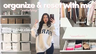 ORGANIZE & RESET WITH ME VLOG 🤍🫧 things I’ve been avoiding, aesthetic & satisfying organization