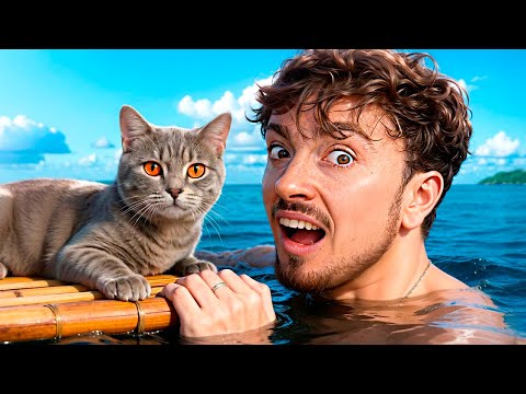 МЫ ПРИРУЧИЛИ КОШКУ НА ОДНОМ БЛОКЕ В ОКЕАНЕ МАЙНКРАФТ!