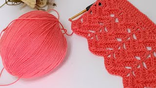 Look at this beauty! Easy, just 2 rows, scarf blouse pattern. Crochet Stitch