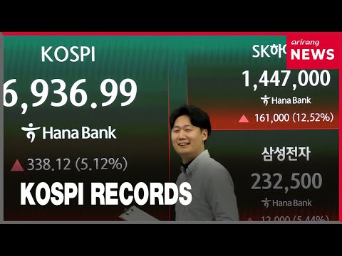 YouTube video thumbnail: Kospi Hits Fresh Record Close, SK Hynix Tops 1,000 Tril. KRW for First Time
