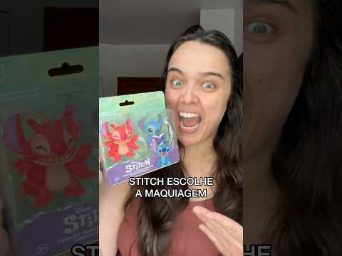 O STITCH ESCOLHEU TODA A MINHA MAQUIAGEM 😱 #maquiagem