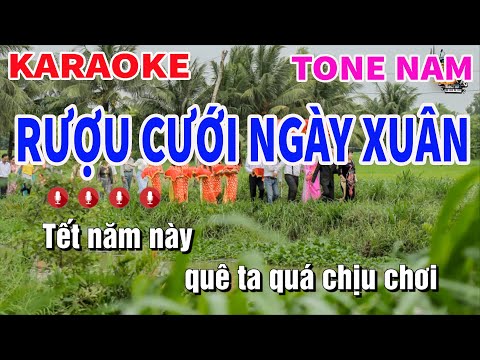 Karaoke Rượu Cưới Ngày Xuân Tone Nam | Nhạc Sống Nguyễn Linh