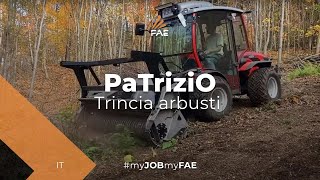 Video - FAE PaTriziO - FAE PaTriziO 200 - La piccola trincia forestale FAE con un trattore Antonio Carraro TTR 7600