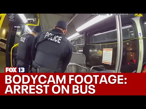 Video shows arrest of bus driver stabbing suspect | FOX 13 Seattle