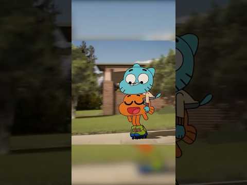 Gumball rides Darwin