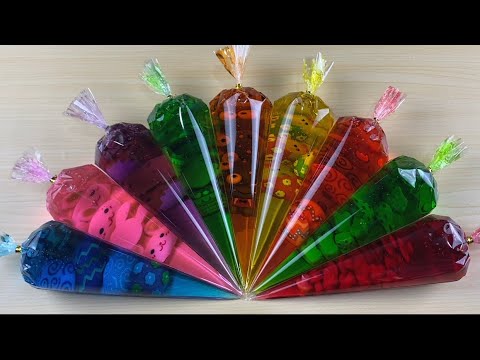 Making Rainbow 🌈 Color Slime With Piping Bags | Asmr Slime Video #341