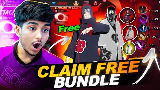 How To Get New Rare ITACHI BUNDLE Free ☠️ || Free Fire Max x Naruto Collab New Event