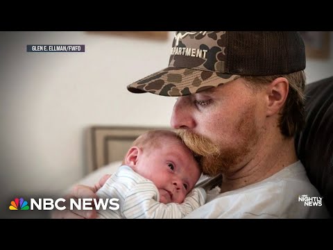 YouTube video thumbnail: Good News: Firefighter Reunited With Newborn son