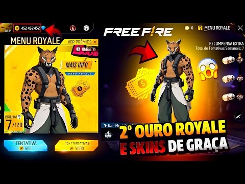 URGENTE!! 2° OURO ROYALE ESPECIAL? SKINS DE GRAÇA NA ATUALIZAÇÃO, CUBO MÁGICO ? E MAIS - FREE FIRE