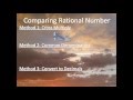 Comparing Rational Numbers: Methods and Properties