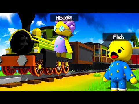 LA ABUELA CONDUCE el TREN en Wobbly Life Mods!