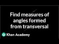Finding Angle Measures with Transversals