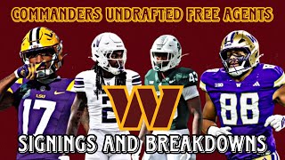 Commanders 2026 Undrafted Free Agent Signings (UDFAs) and Breakdowns
