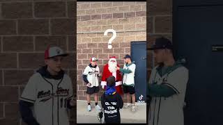 Had two special guest during our interview with Santa at the vibes game #santa #baseball