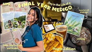 Day In The Life Of A Medico🥼Home edition🏠(Study With Me, Cooking, Vlogging, Going out) AIIMS Student