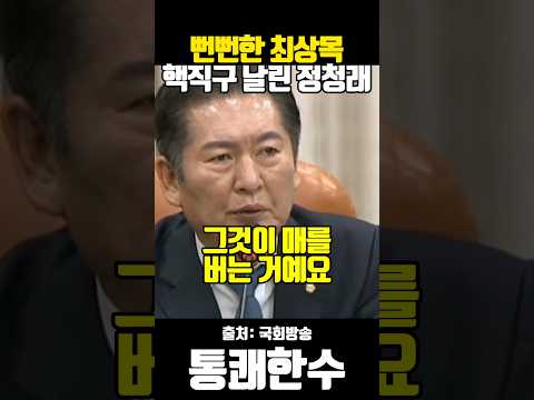 뻔뻔한 최상목 핵직구 날린 정청래