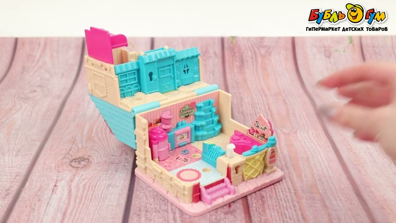 Набор миниатюрный Lanson Toys раскладной Кондитерская с куклой - видео