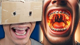 Trying Flamin' Hot Snacks with Braces