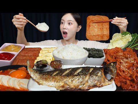집밥특집 🐟 생선구이 & 제육볶음 백반 먹방 🔥 Korean Home Food Grilled Fish Stir-fried Spicy Pork Mukbang ASMR Ssoyoung
