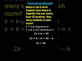 Student Distribution in Rooms A and B