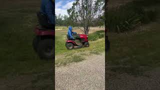 Mowing the yard it grows too fast.