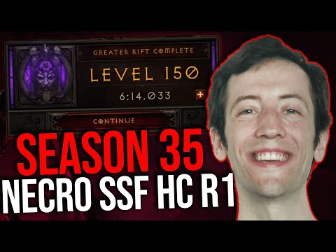 Diablo 3 - SEASON 35 NECRO GR150 RANK 1 IN 6 MINUTES!