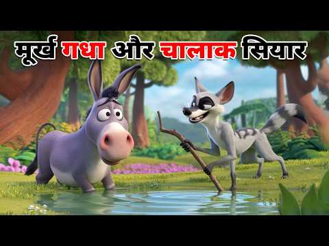 मूर्ख गधा और चालाक सियार | MOORKH GADHA AUR CHALAK SIYAR KAHANI | HINDI MORAL STORY | HINDI KAHANI