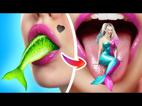 From Nerd Harley Quinn To Beauty Mermaid / How to Become Mermaid!