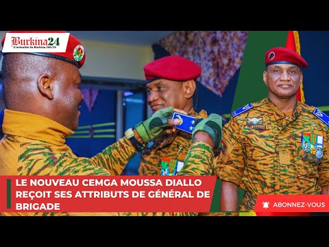 Ouaga : Le nouveau CEMGA Moussa Diallo reçoit ses attributs de Général de brigade