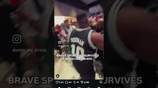 Spur fan raises Shield