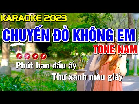 CHUYẾN ĐÒ KHÔNG EM Karaoke Nhạc Sống Tone Nam – Nhạc Tết 2023 | Bến Tình Karaoke