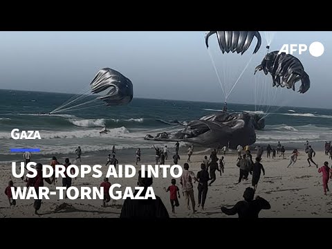 US drops aid into war-torn Gaza | AFP