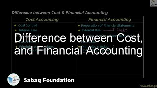 Difference between Cost, and Financial Accounting