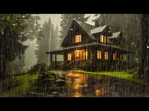 Super Heavy Rainstorm - DEEP SLEEP with 10 Hours of Powerful Rainfall - ASMR
