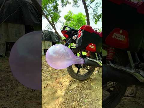 Bike vs balloons #shorts #experiment