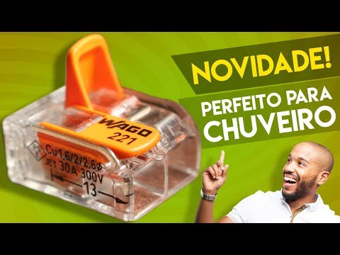 A forma mais FÁCIL E RÁPIDA de se INSTALAR CHUVEIRO – Wago 221 (6mm²)