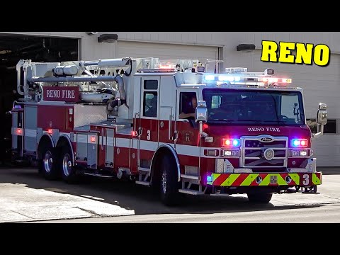 [DOUBLE CALL] - RENO Fire Department | TRUCK 3, ENGINE 3 & Medic Unit Responding to multiple calls!