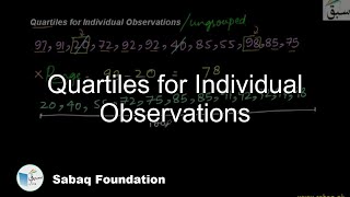 Quartiles for Individual Observations