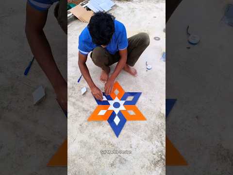 Wow Beautiful Flower Design ๐ #tiles #tilework #tilesdesign #trendingshorts #viralshorts