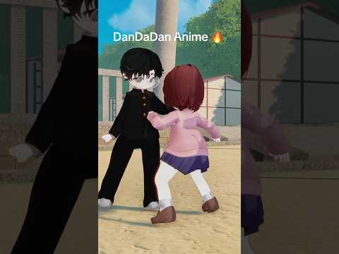 Dan Da Dan Momo & Okarun 😄 #blueshirtguy #dandadan #momo #okarun #anime #vrchat #meme #trend #fyp